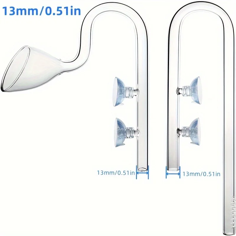 Aquarium Equipment Glass Inlet and Outlet Water Inlet Trumpet Outlet Grass Tank Filter Barrel Pipe Hose Accessories Inlet Outlet