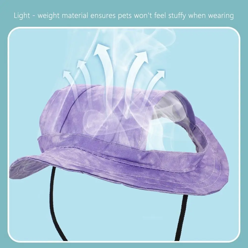 Fashion Adjustable Pet Sun Cap Anti Stripping Sun Protection Sport Hat Breathable Dog Bucket Hat Outdoor