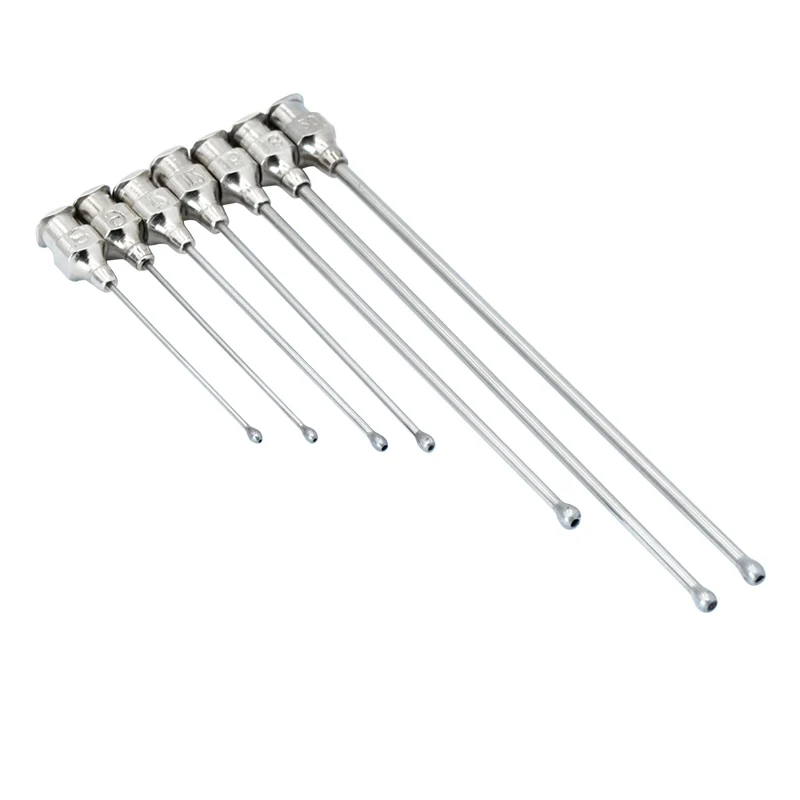 Pet Feeding Syringe Poultry Feeding Medicine Needle Tube Stainless Steel Straight Needle Cats Dogs Hamsters Feed Water Needles