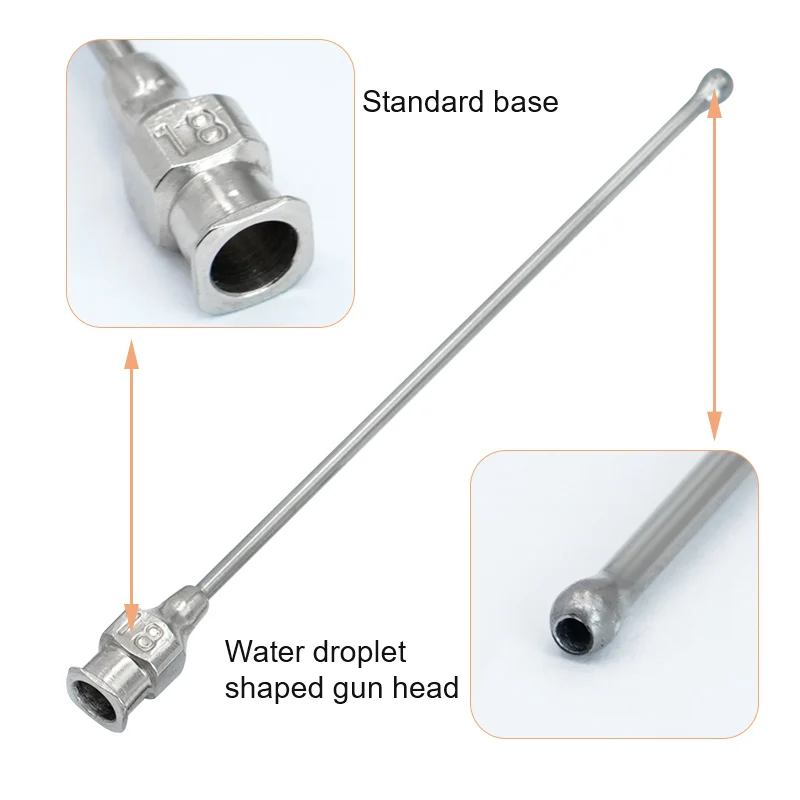 Pet Feeding Syringe Poultry Feeding Medicine Needle Tube Stainless Steel Straight Needle Cats Dogs Hamsters Feed Water Needles