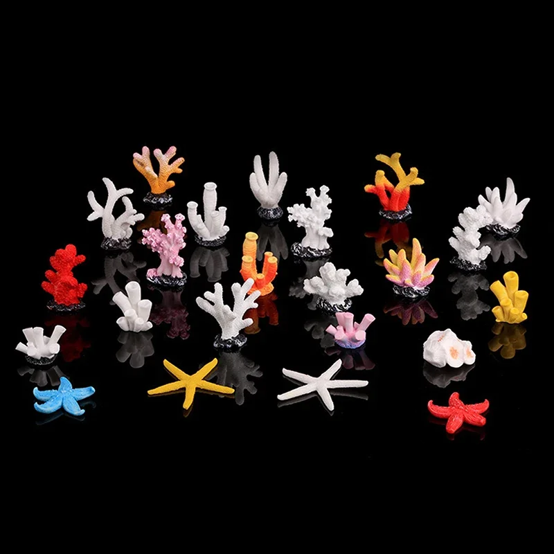 Artificial Coral Fish Tank Decoration Emulates Starfish Resin Reef Landscape Aquarium Craft Fish Tank Decoration Accessories