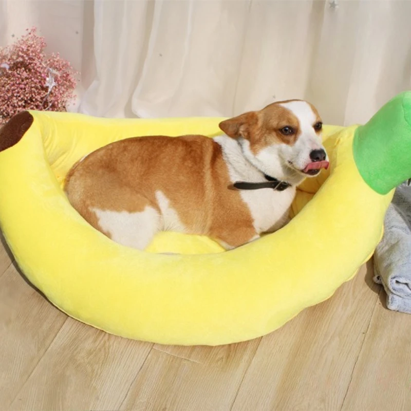 Banana Shape Pet Litter Dog Kennel Cat Litter Four Seasons General Warm Small Medium and Large Dog Bed Pet Sleeping Supplies