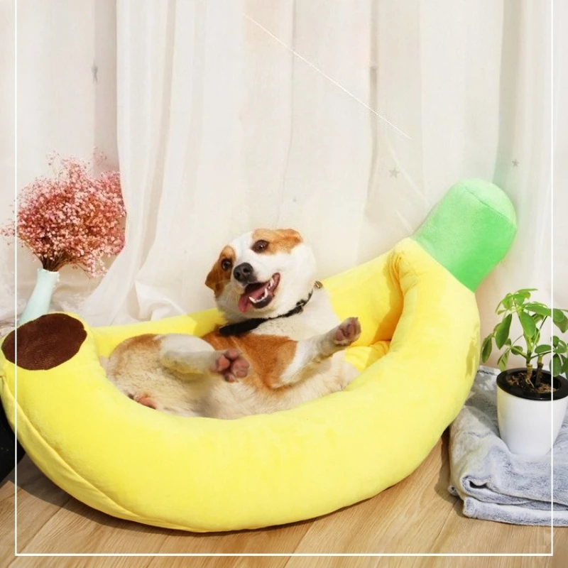 Banana Shape Pet Litter Dog Kennel Cat Litter Four Seasons General Warm Small Medium and Large Dog Bed Pet Sleeping Supplies