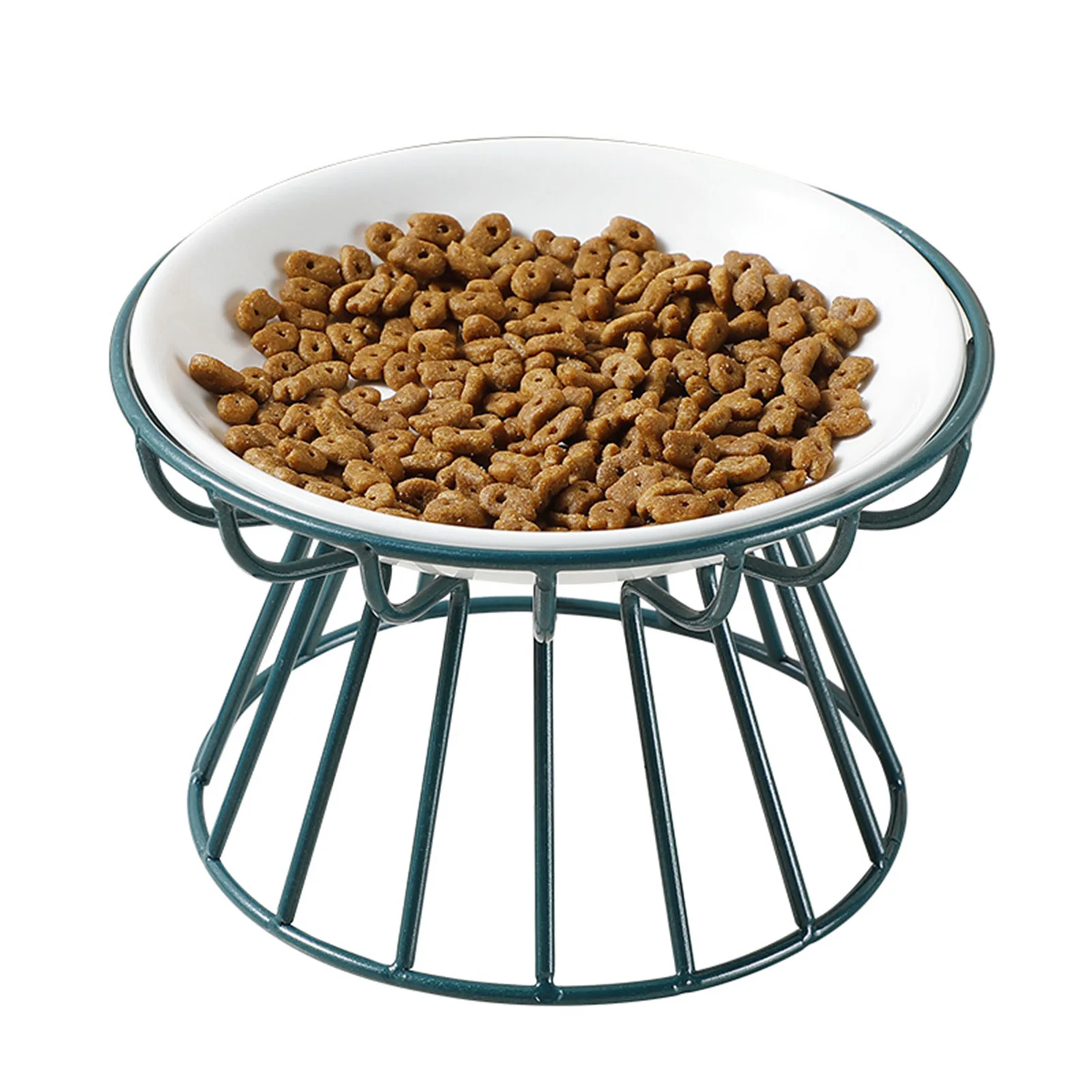 1pcs Ceramic Cat Food Bowl Wide Safe Pets Water Food Bowls Non Slip Shallow Dish for Kitten Puppy Food Water Feeding