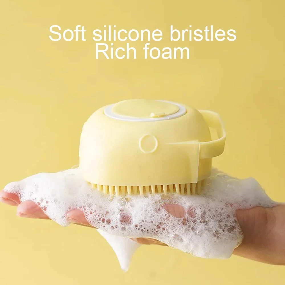 Pet Silicone Bath Foaming Massage Brush Bathroom Multifunctional Puppy Big Dog Cat Soft Safety Accessories for Dogs Cats Tools