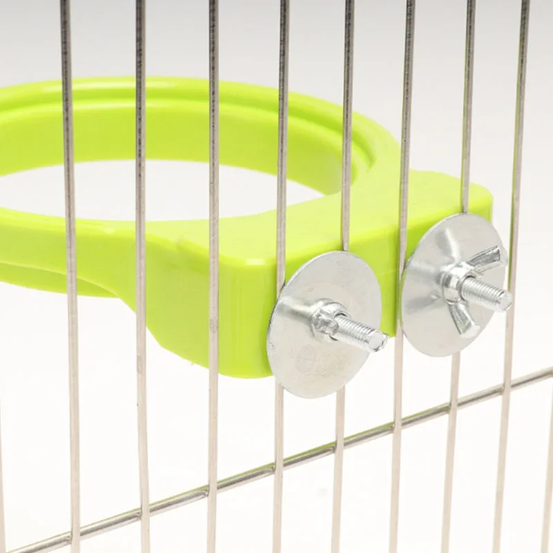 Bird Feeding Dish Cups Hanging Stainless Steel Bird Bowls for Cage Parrot Feeder Food Container Water Bowl