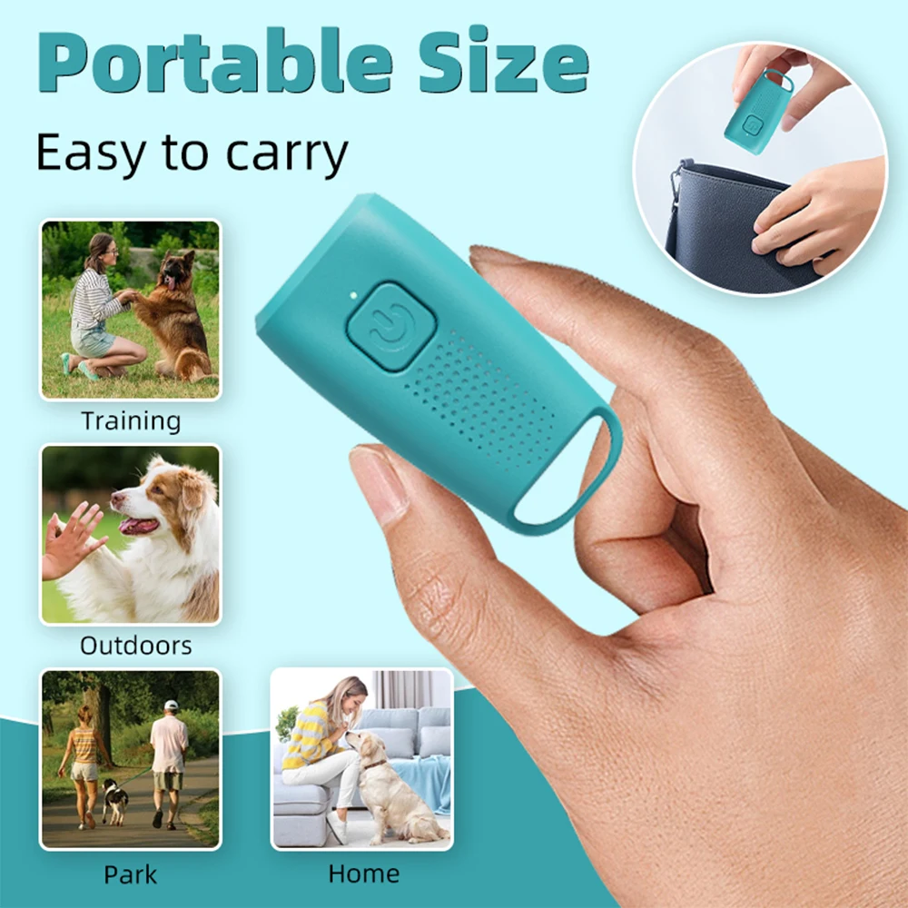 Type-C Rechargable Mini Anti Barking Training Device ULTRSONIC DOG TRAINER Dog Repeller LED Flashlight Training Device