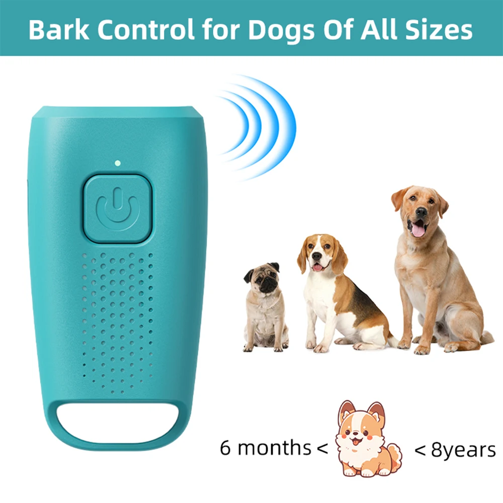 Type-C Rechargable Mini Anti Barking Training Device ULTRSONIC DOG TRAINER Dog Repeller LED Flashlight Training Device