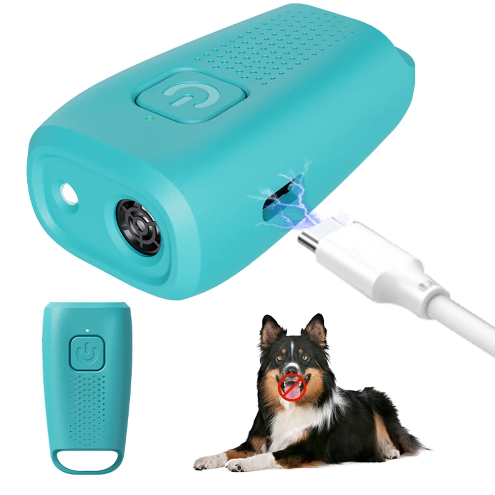 Type-C Rechargable Mini Anti Barking Training Device ULTRSONIC DOG TRAINER Dog Repeller LED Flashlight Training Device