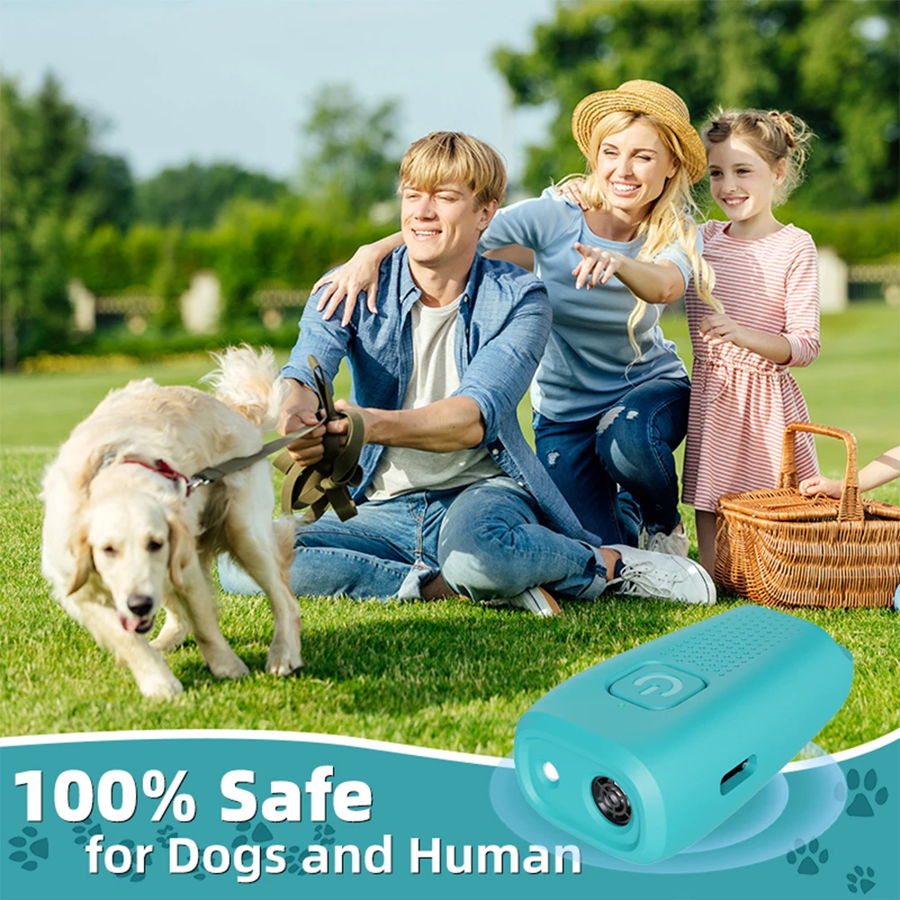 Type-C Rechargable Mini Anti Barking Training Device ULTRSONIC DOG TRAINER Dog Repeller LED Flashlight Training Device