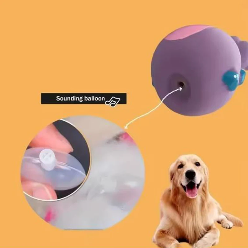 Dog Toys Sound Squeaky Elephant/Cow Animal Chew Pet Rubber Vocal Toys For Small Large Dogs Bite Resistant Interactive Toy