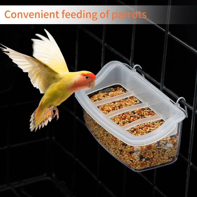 Parrot Pigeon Feeder Chicken Hanging Feeder Drinker Supplies Water Box Pet Chicks Quail Duck Bird Poultry Plastic Food Container
