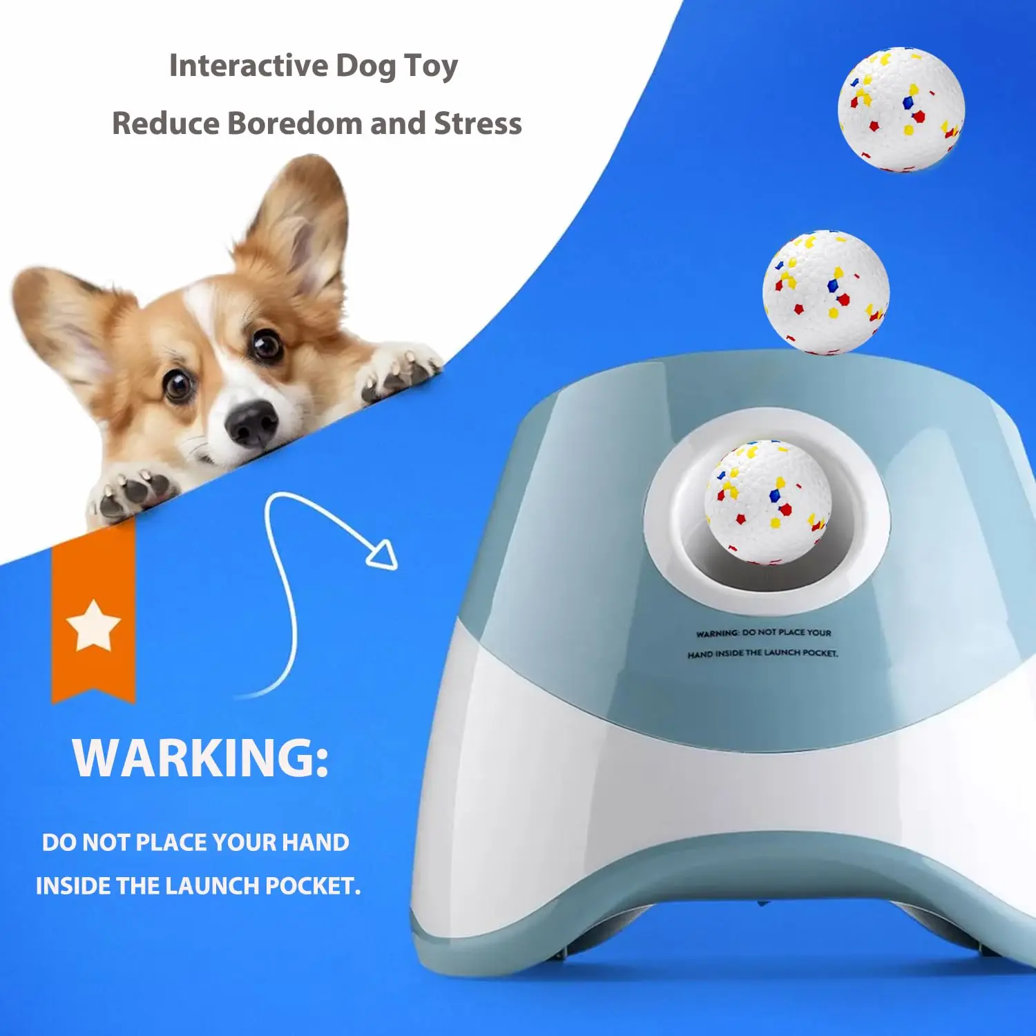 Dog Tennis Ball Launcher Dogs Chase Automatic Toys Automatic Fun Interactive Machine Fun Interactive Catapult Throw Rechargable