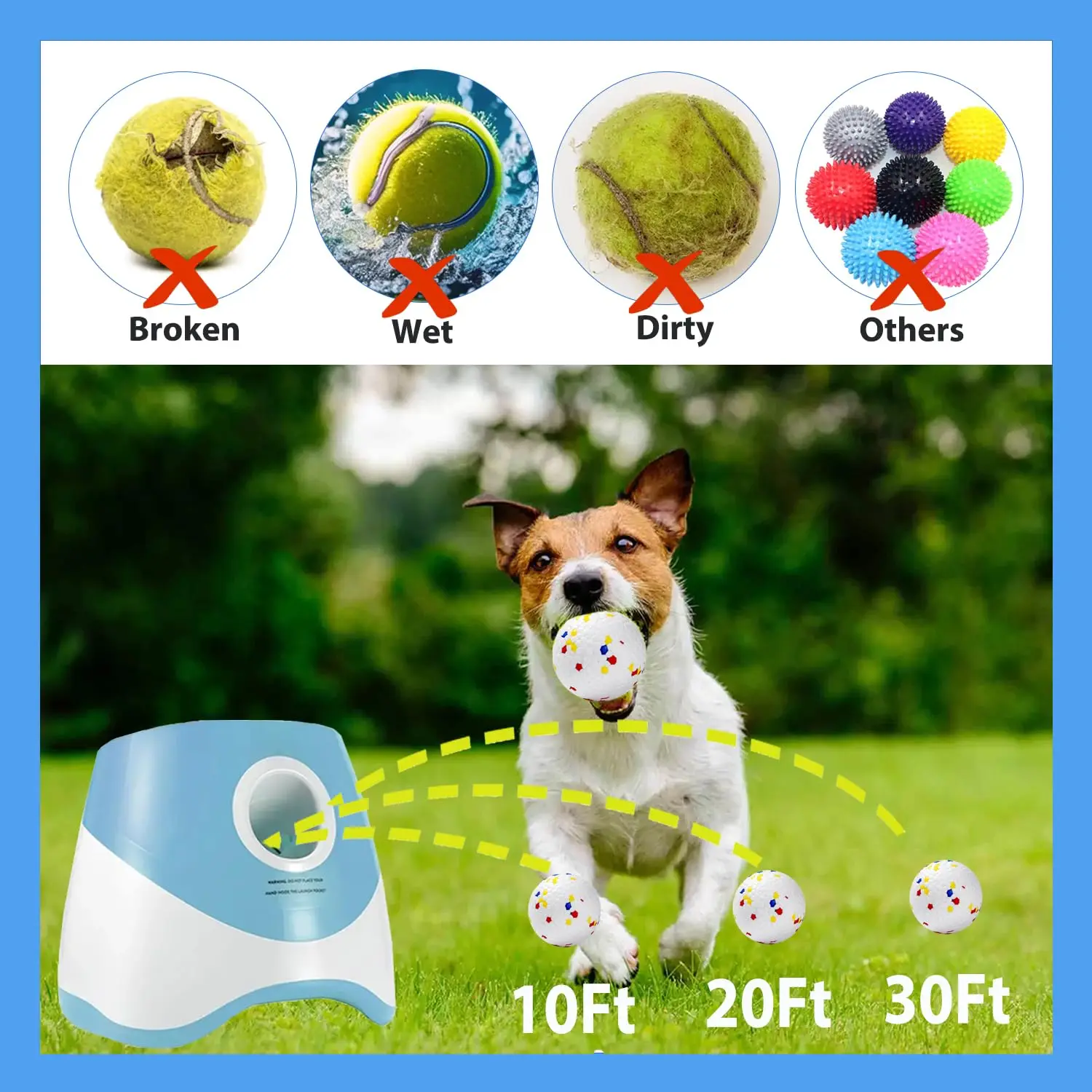 Dog Tennis Ball Launcher Dogs Chase Automatic Toys Automatic Fun Interactive Machine Fun Interactive Catapult Throw Rechargable