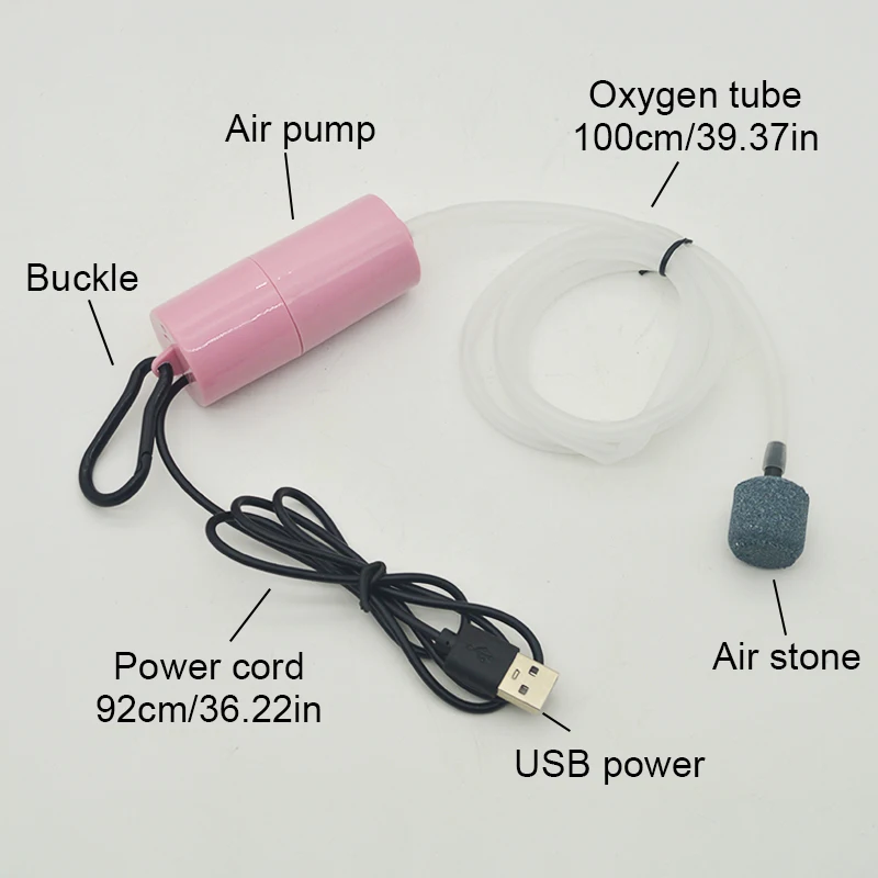 Aquarium Oxygen Air Pump Fish Tank USB Silent Air Compressor Aerator Portable Mini Small Oxygenator Aquarium Accessories 5v 1W