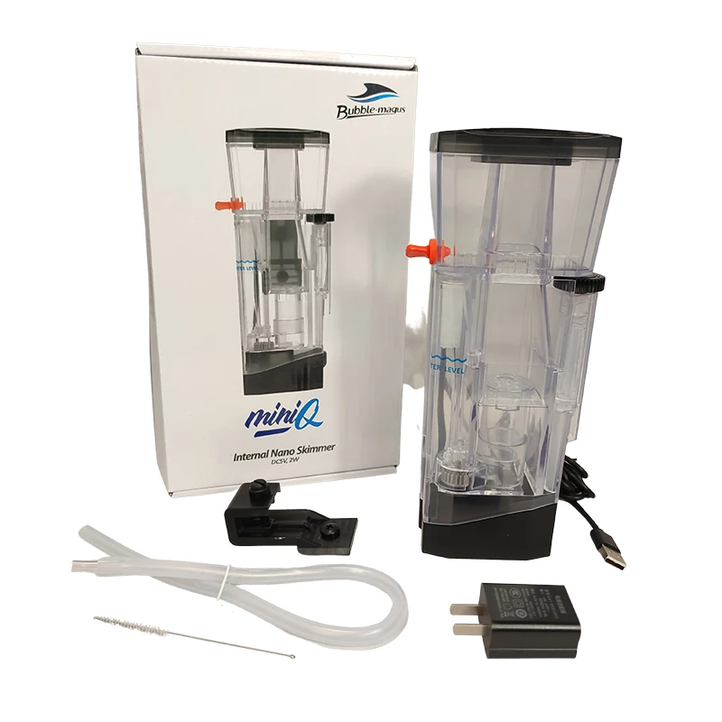 Bubble Magus BM Mini Q Internal Built-in Hanging Cylinder Type Nano Protein Skimmer for 20 Gallons/75L Marine Aquarium Tank