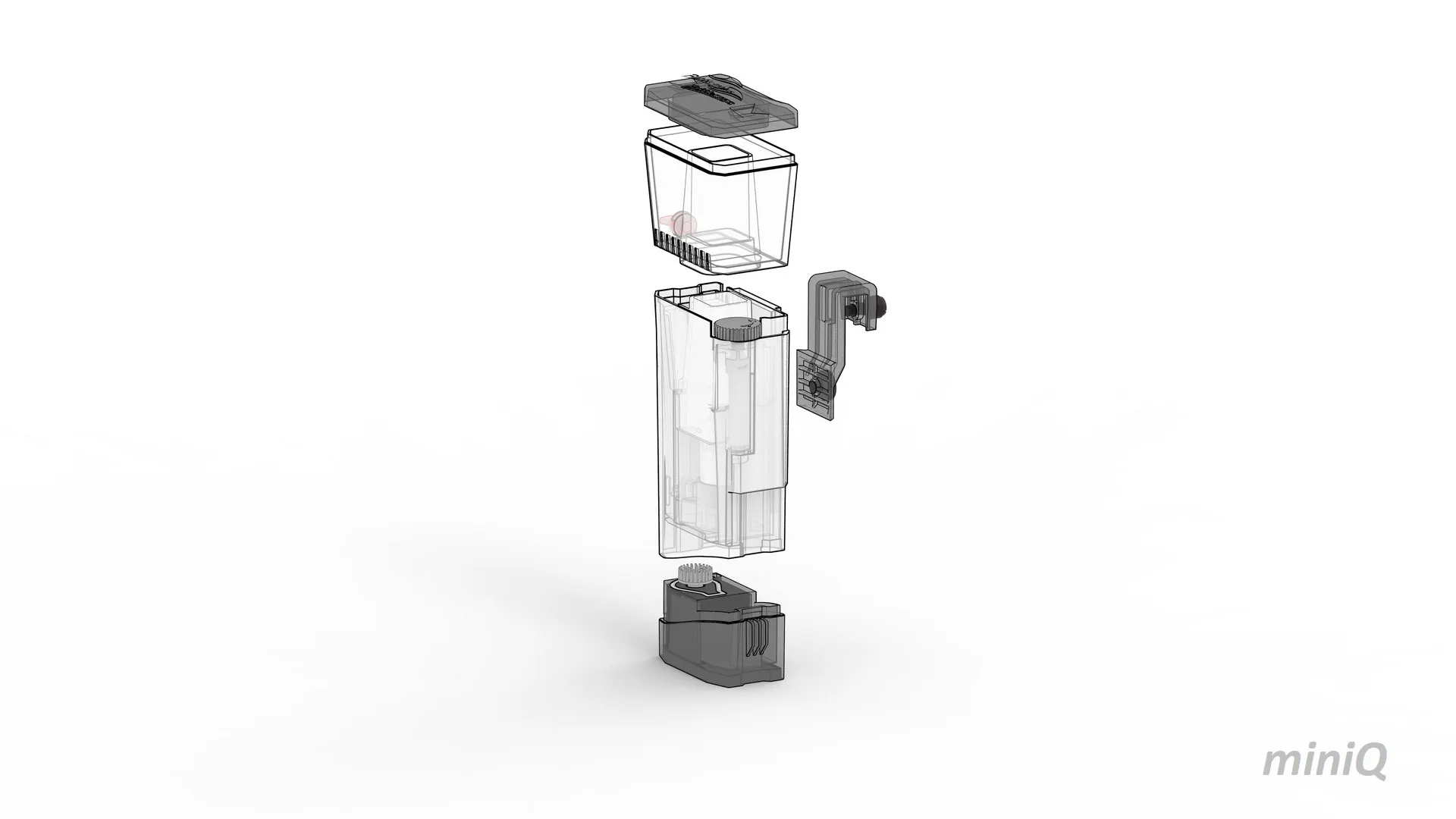 Bubble Magus BM Mini Q Internal Built-in Hanging Cylinder Type Nano Protein Skimmer for 20 Gallons/75L Marine Aquarium Tank