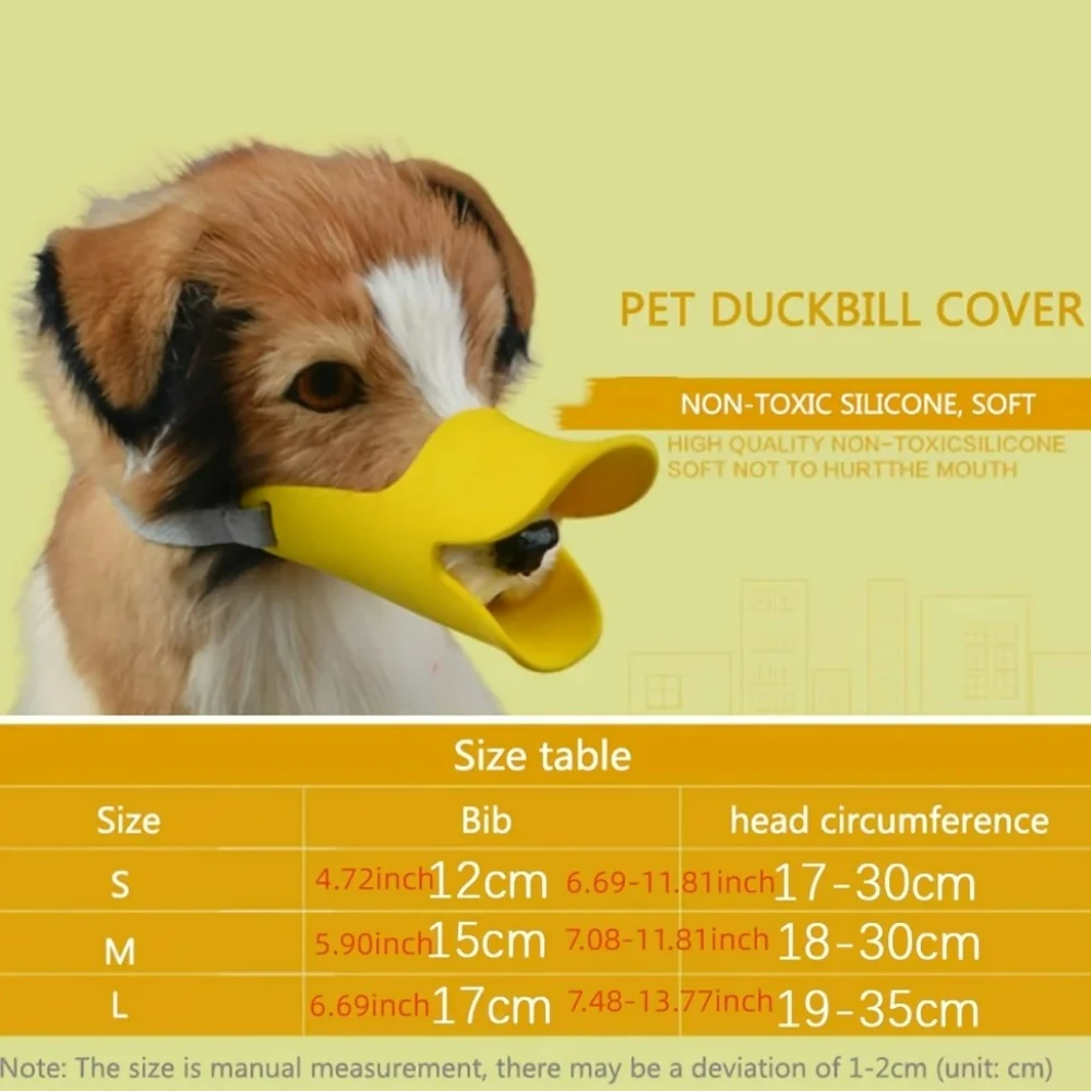 1pc Small Pet Dog Muzzle Silicone Mask Dog Duck Muzzle Anti-bite Anti-Eating Anti-Barking Muzzle Dog Accessories Supplies