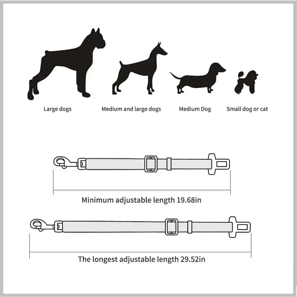 Dog Car Seat Belt Safety Protector Travel Pets Accessories Dog Leash Collar Breakaway Solid Car Harness Pet Car Seat Belts
