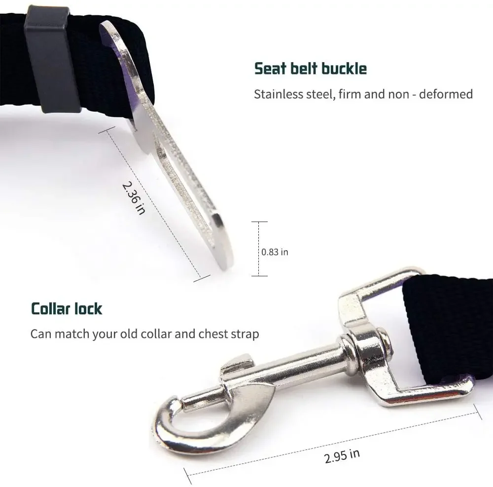Dog Car Seat Belt Safety Protector Travel Pets Accessories Dog Leash Collar Breakaway Solid Car Harness Pet Car Seat Belts