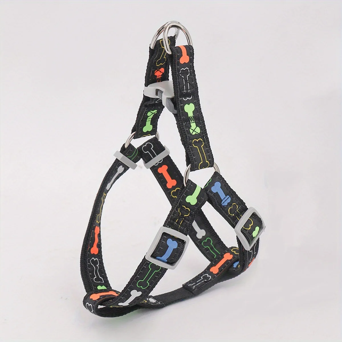 A Colorful Bone Tripod Pet Dog Harness for Indoor and Outdoor Use Colorful Bone Dog Leash When Taking A Pet for A Walk