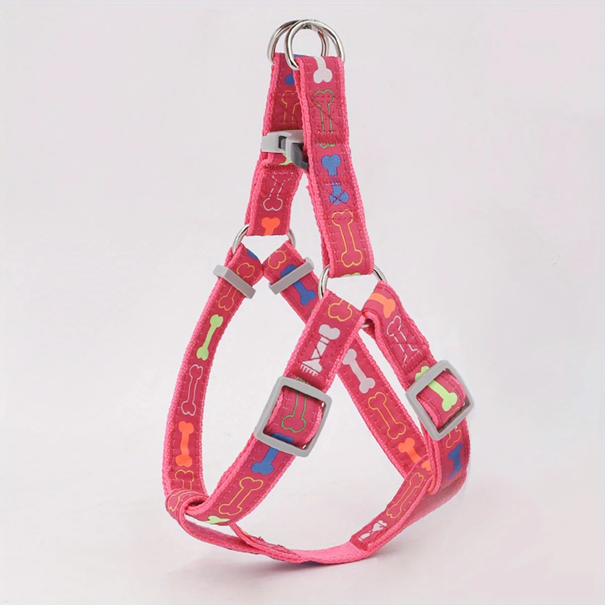 A Colorful Bone Tripod Pet Dog Harness for Indoor and Outdoor Use Colorful Bone Dog Leash When Taking A Pet for A Walk