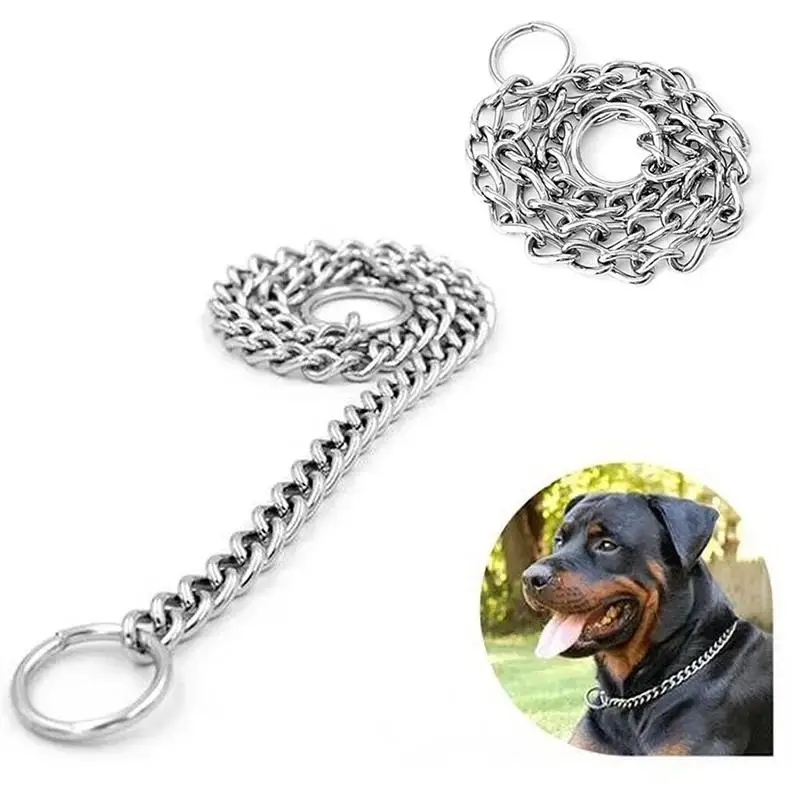 Dog Pet Training Choker Choke Chain Collar Guardian Gear All Sizes Pets Acessorios Suitable Home Pet Dog Traction Rope Supplies