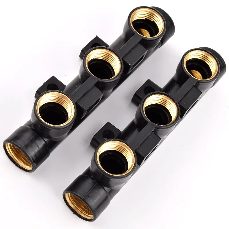 4 5 6 Way Water Tank Drain Splitter Female Thread Water Pipe Distributor Plastic Water Meter Diversion Valve Tap Control Switch
