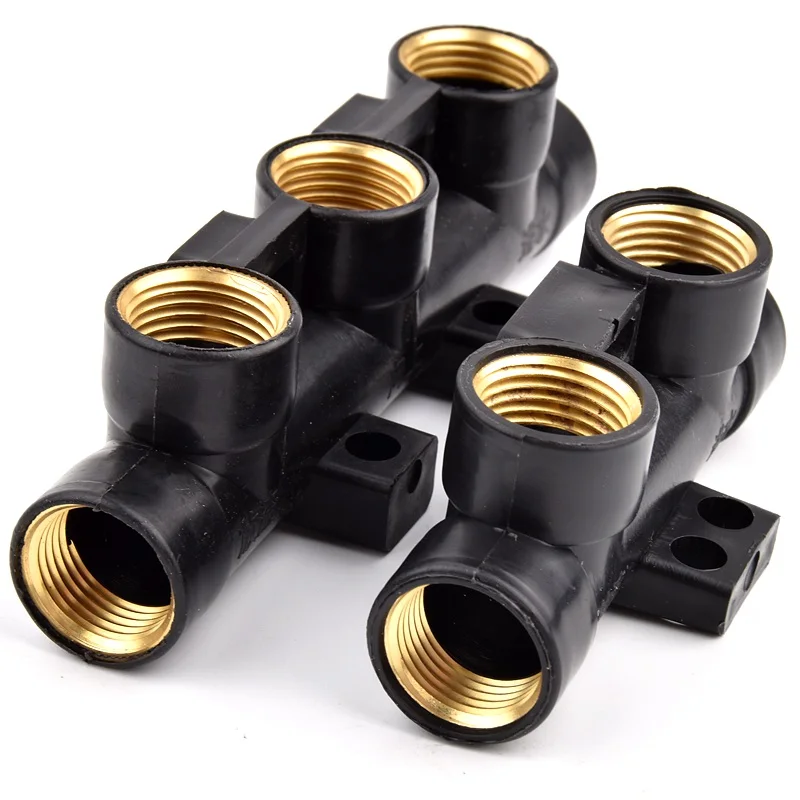 4 5 6 Way Water Tank Drain Splitter Female Thread Water Pipe Distributor Plastic Water Meter Diversion Valve Tap Control Switch