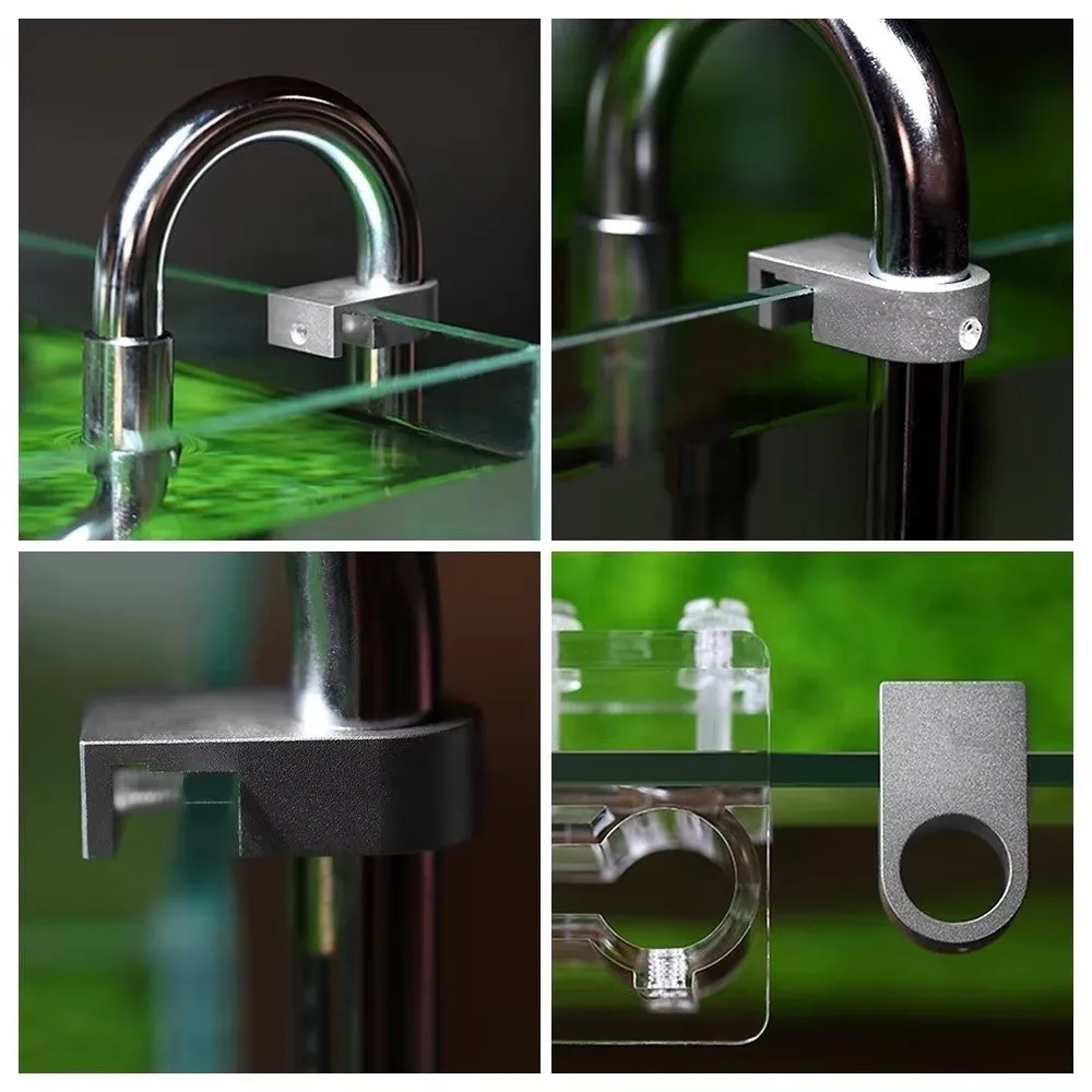 Portable Aquarium Water Tube Holder Multifunctional Aluminum Alloy Water Pipe Hose Mount Bracket Pipe Accessory Tube Fixed Clip