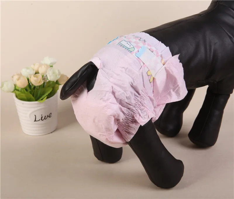 Water-Absorbing Female Dog Cat Diapers Mini Pet Urine Shorts Health Panties Disposable Sanitary Pants in 8 Sizes for Cats Dogs