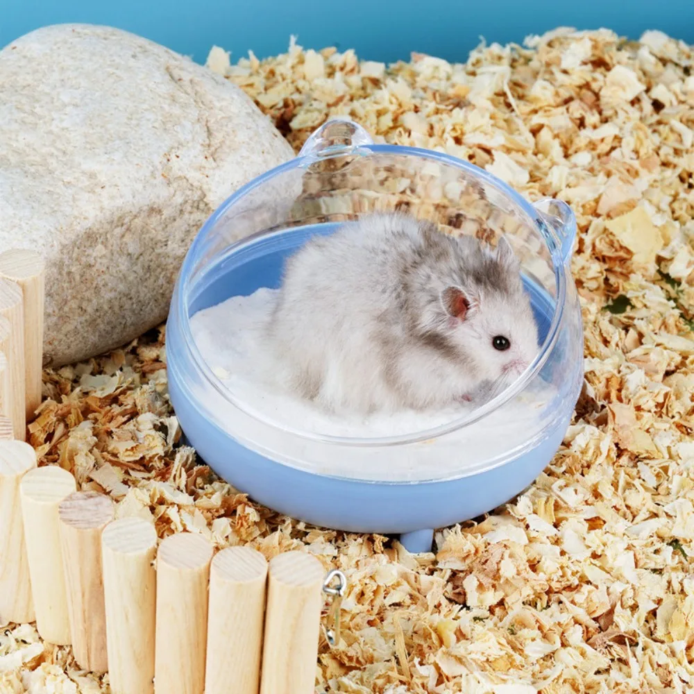 Beautiful Transparent For Mice Rabbit Pets Cage Toilet Hamster Bathroom Hamster Sand Bath Box Hamster Sand Bath Container
