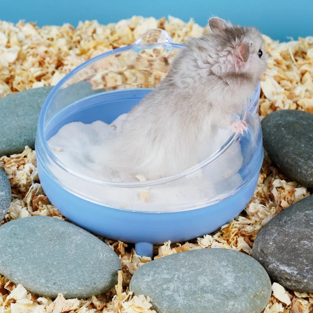 Beautiful Transparent For Mice Rabbit Pets Cage Toilet Hamster Bathroom Hamster Sand Bath Box Hamster Sand Bath Container