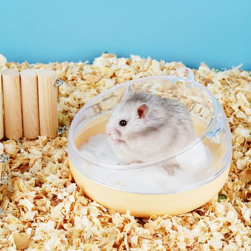 Beautiful Transparent For Mice Rabbit Pets Cage Toilet Hamster Bathroom Hamster Sand Bath Box Hamster Sand Bath Container