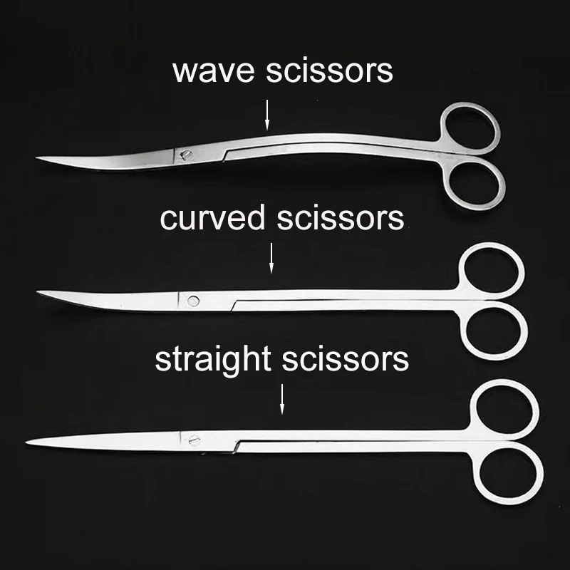 Aquarium Cleaning Tools Set Wave Scissors Tweezers Aquatic Plant Grass Trimming Stainless Fish Tank Tools Aquarium Accessories