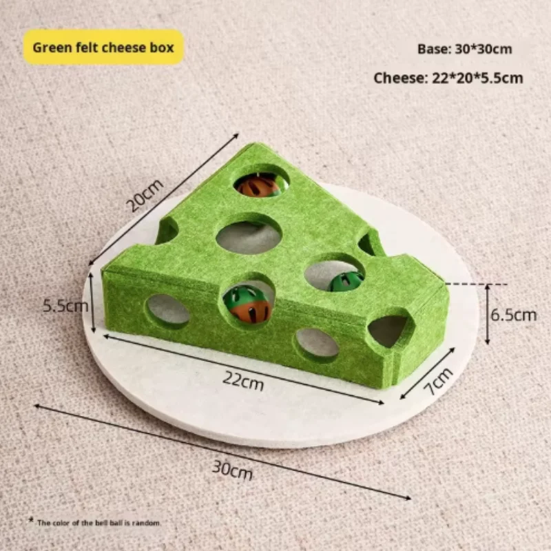 Pet Cat Puzzle Maze Holes Toys Felt Box With Bell Ball Kitten Playing Toys Interactive Funny Cat Supplies
