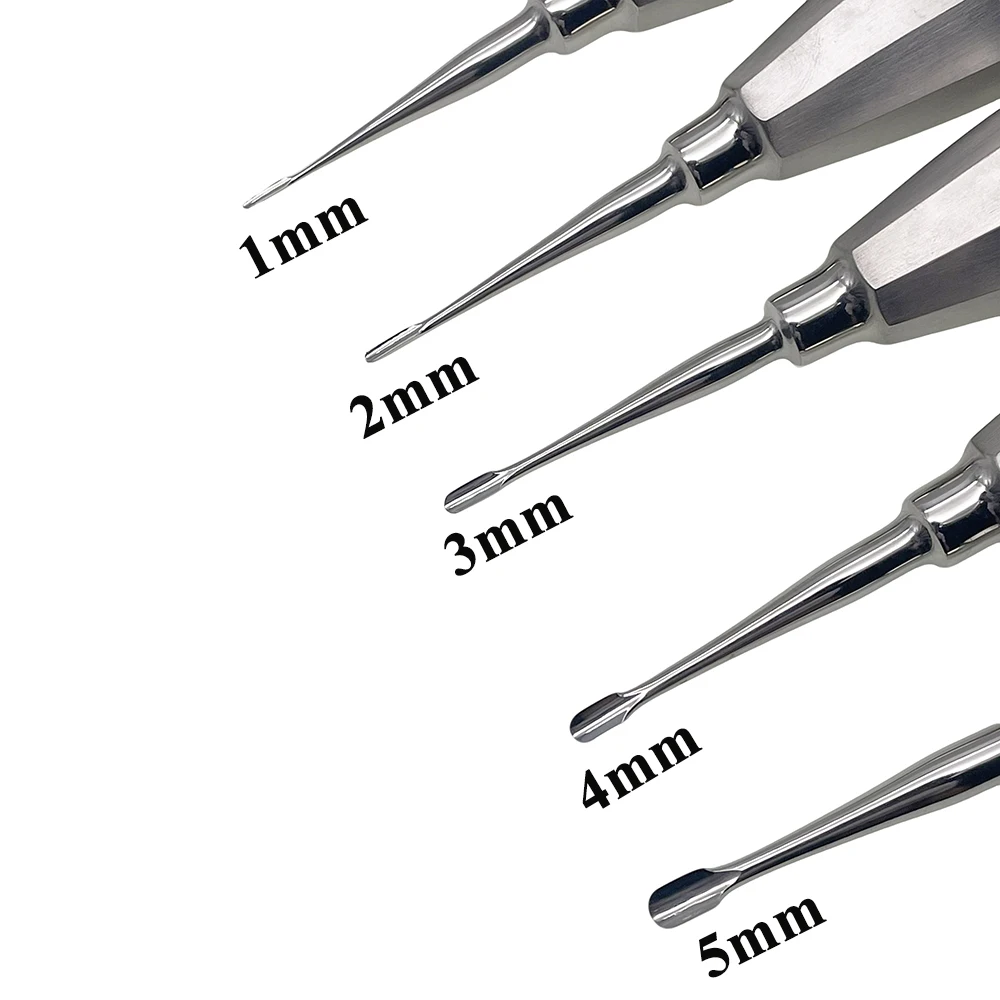 Pet Dental Instruments Feline Canine Dental Elevators with Auxiliary Wing Short Handle Straight Root Elevators Oral Examination