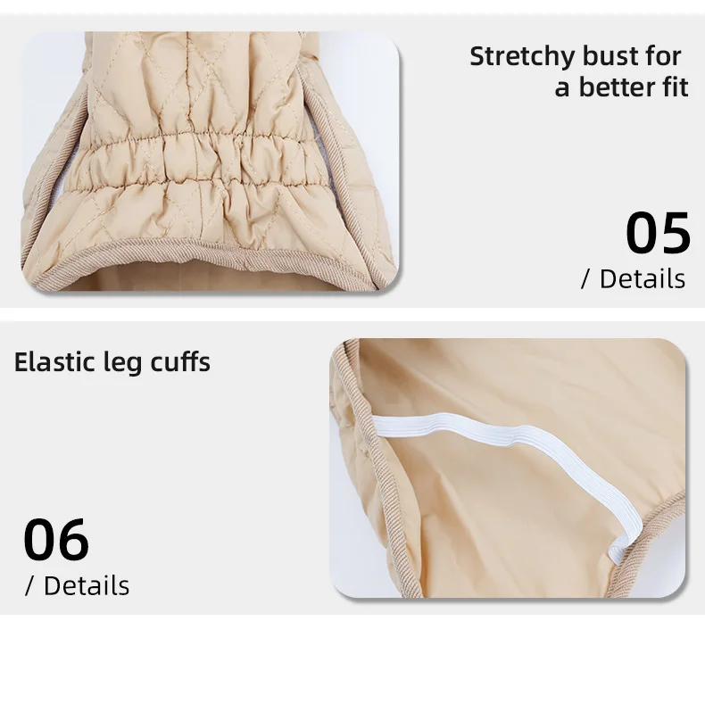 Autumn/Winter Dog Clothes for Dachshund Soft Warm Water Repellent Dog Jacket for Sausage Dog Quilted Outdoor Short-Leg Dog Coat