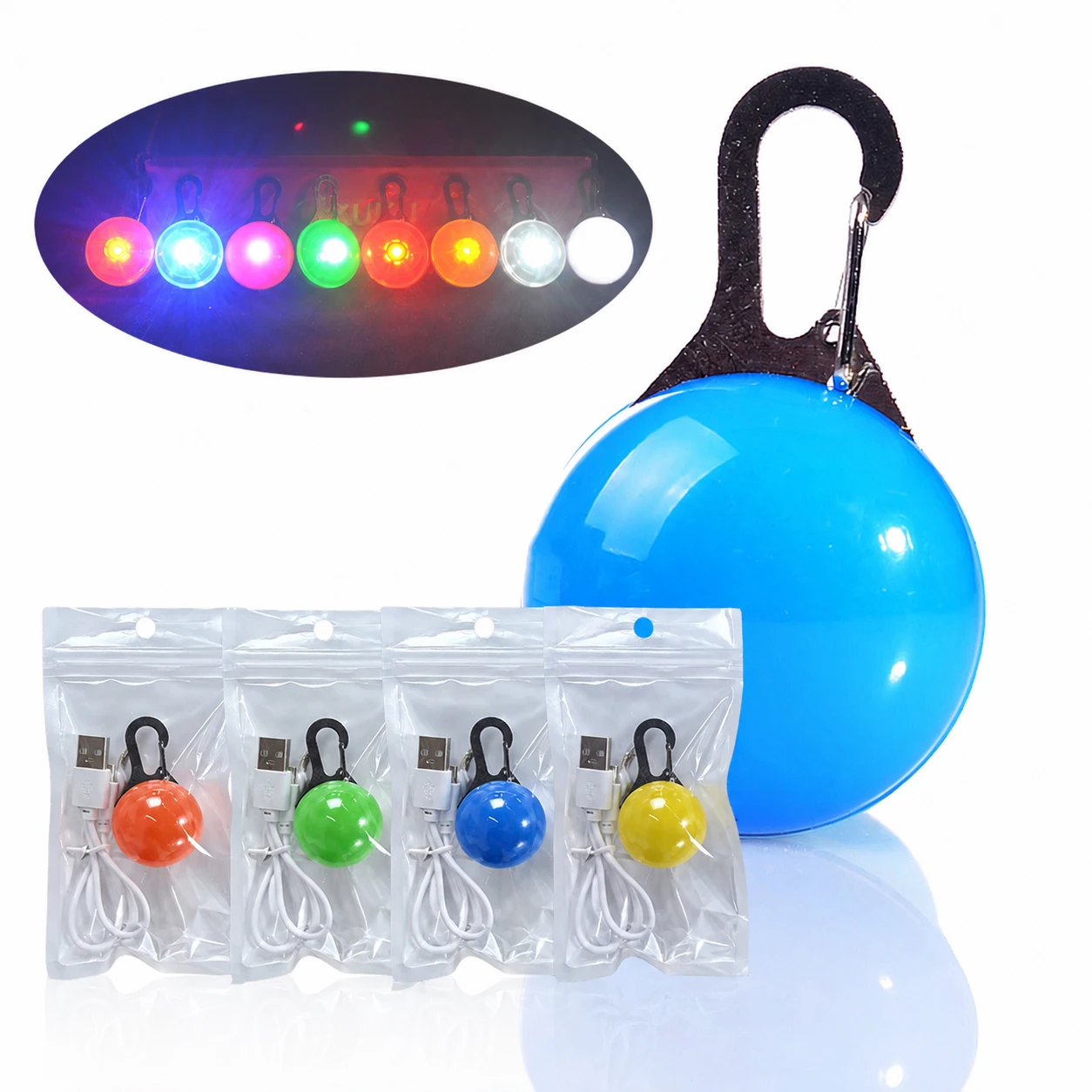 Led Dogs Collars Pendant Rechargeable Pet Usb Luminous Collar Pendant Puppy Flash Light Leash Accessorie Decoration Dog Necklace