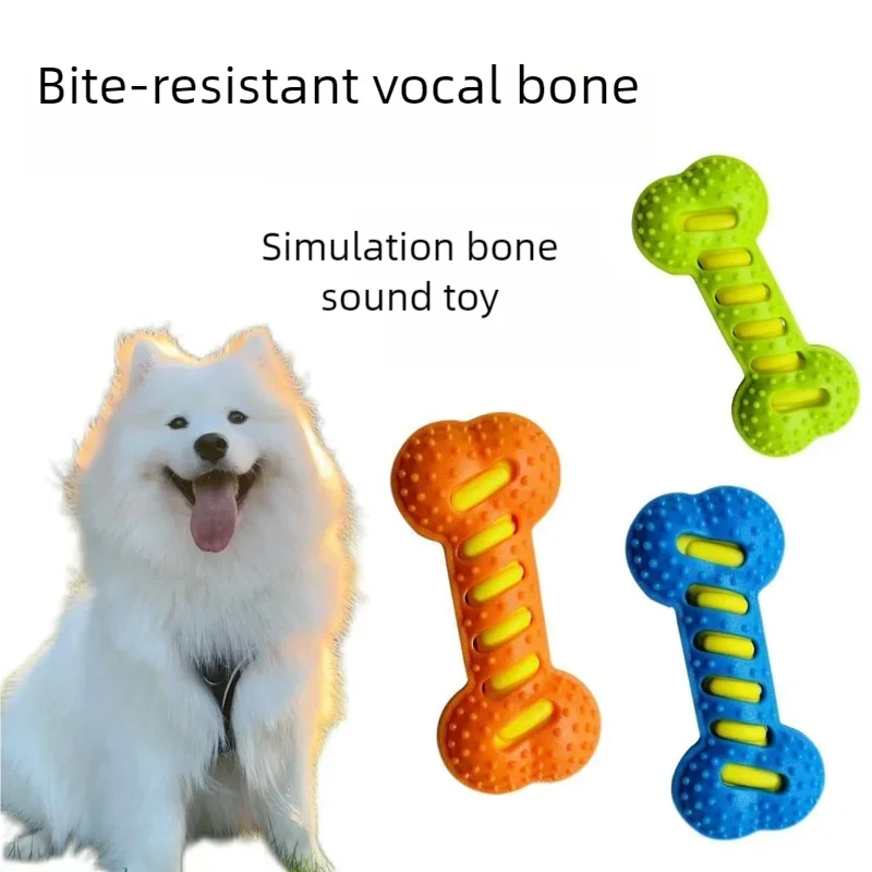 Pet Dog Chew Toy Teeth Cleaning Molar Stick Rubber Bone Toy Puppy Interactive Stick Dog Chewing Bite Toys