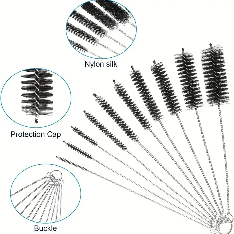 Fish Tank Pipe Cleaning Brush, 155cm Spring Brush, Double-Ended Hose Cleaning Brush, Trachea Pipe, U-shaped Pipe Cleaning Tool