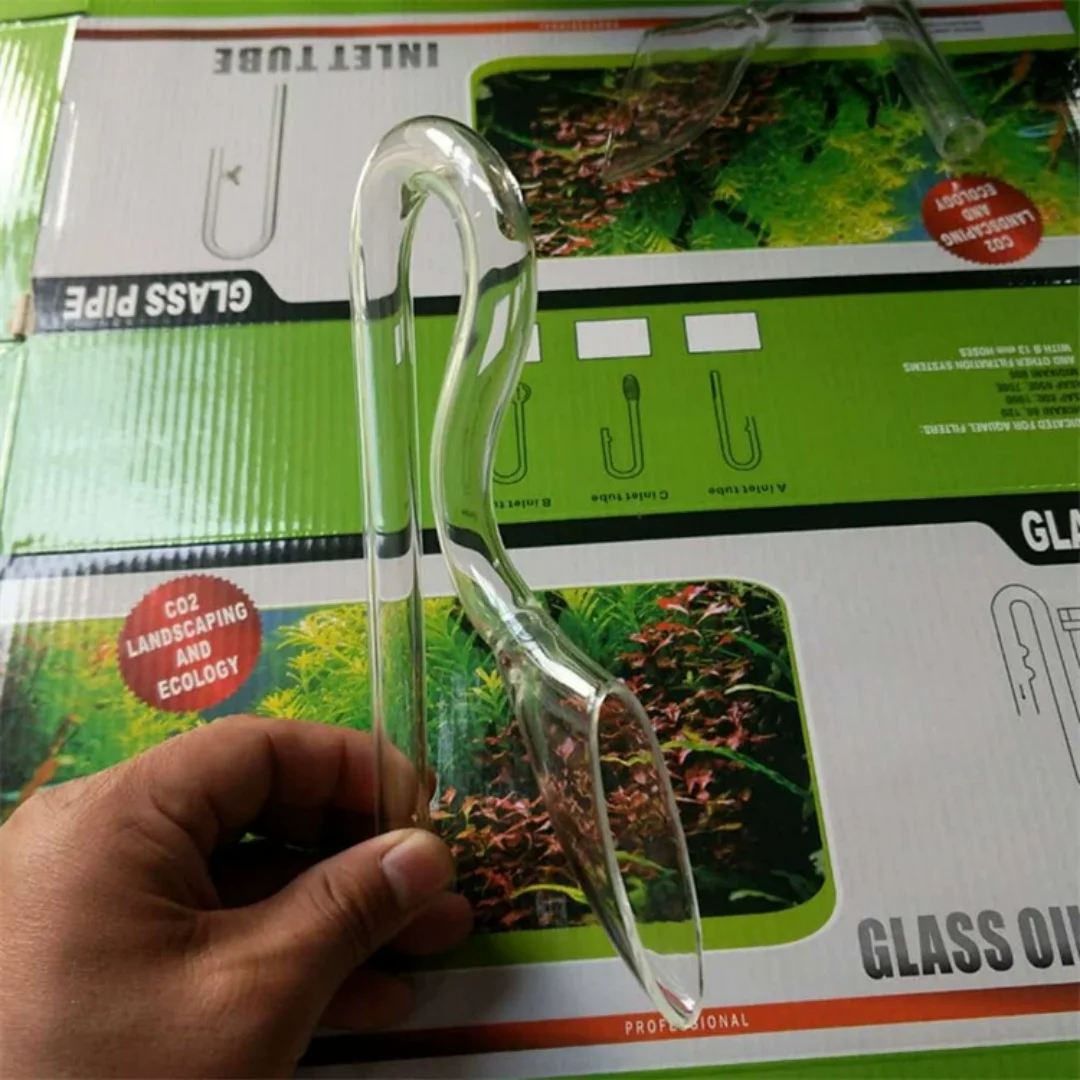 Mini Glass Aquarium Planted Tank Lily Pipe Voilet Surface SkImmer Inflow Outflow for 12/16mm (1/2") & 16/22mm (3/4") Tube