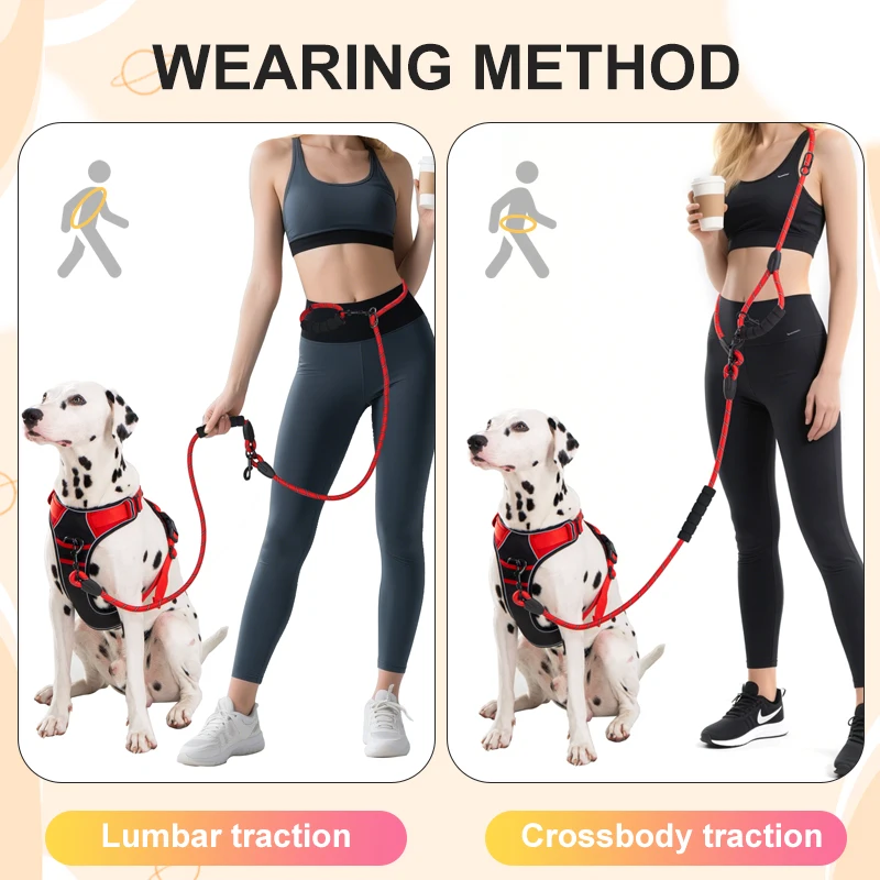 Pet Sling Rope Dog Leash 7.8ft Long with Padded Handle,Heavy Duty,for Control Safety Training | Leashes for Large Dogs or Medium