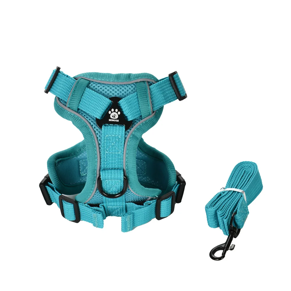 Dog Harness Leash Set For Small Medium Dogs Cat Hiking Adjustable Puppy Leash Reflective Harness Vest Chihuahua Pug Pet Supplies