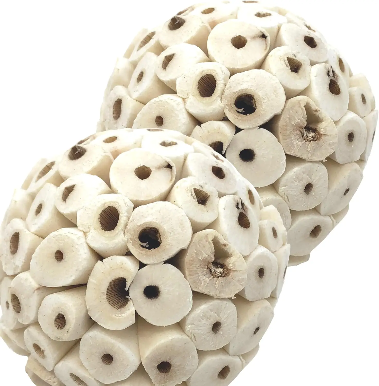 Bird Chewing Toy Natural Sola Ball Parrot Shredder Foraging Toy for Finch Cockatiel African for Grey Gerbil Small