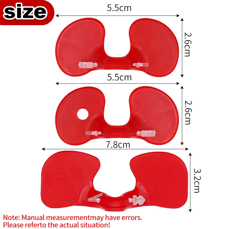 100/200 Pcs M/L Plastic with Bolt Chicken Glasses Chicken Pigeon Pheasant Anti-pecking Glasses Poultry Hen Accessories