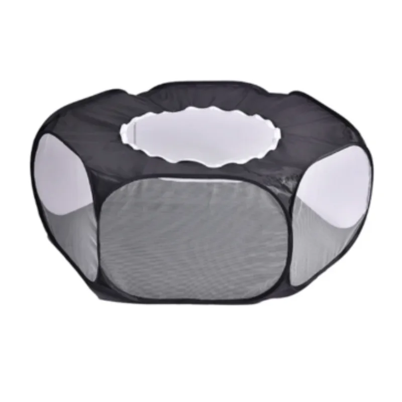 Transparent Portable Pet Cage Tent Dog Cat Playpen Open Folding Yard Fence for Hamster Rabbit Guinea Pig Small Pet Cage