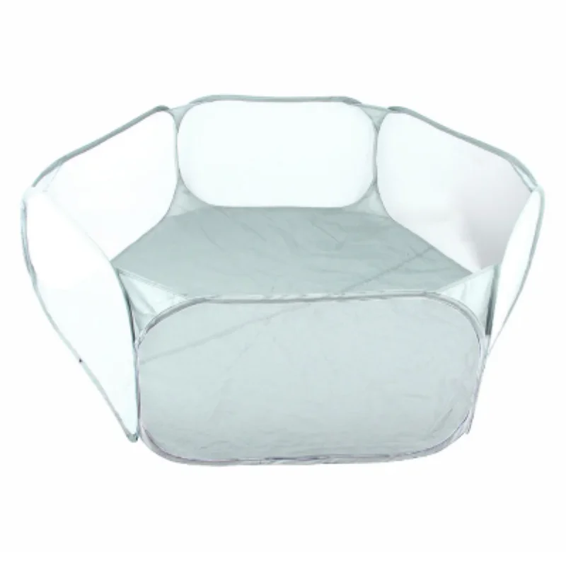 Transparent Portable Pet Cage Tent Dog Cat Playpen Open Folding Yard Fence for Hamster Rabbit Guinea Pig Small Pet Cage