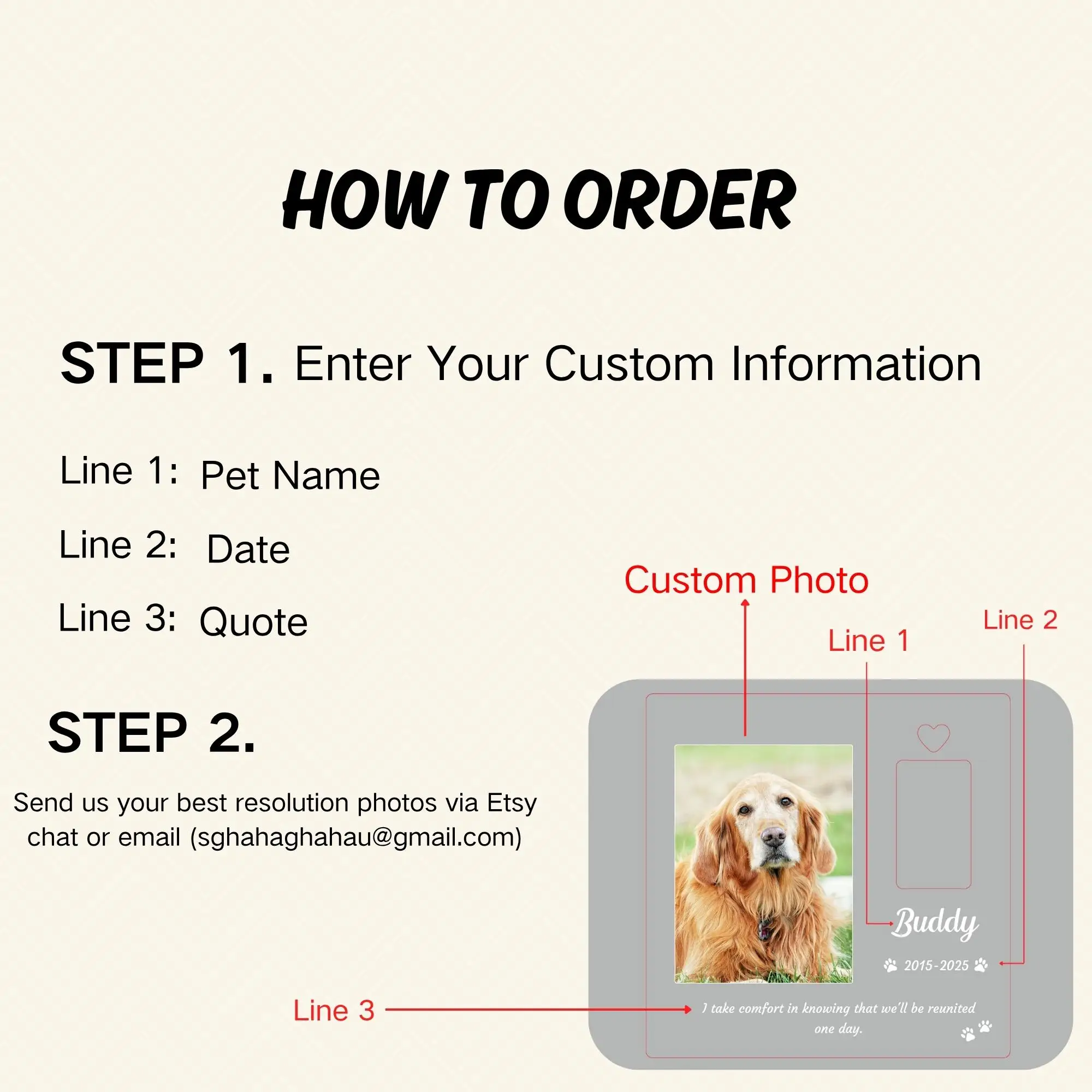 Pet Memorial Gift Custom Photo Night Light for Deceased Pets Personalized LED Pet Plaque Sympathy Gift for Dog Cat Loss with Sta