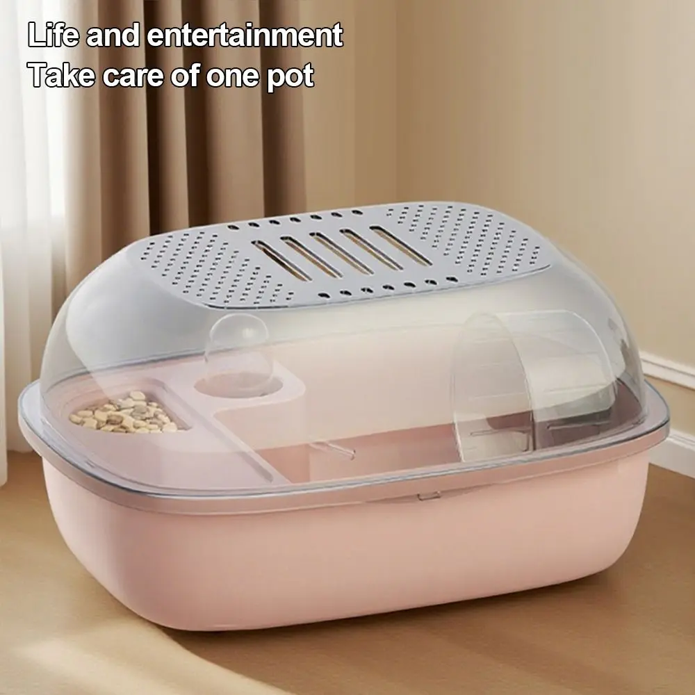 Fashion Large Space Hamster Cage Sturdy Breathable Small Animal Carrying Cage Easy Clean Ventilation Pet House